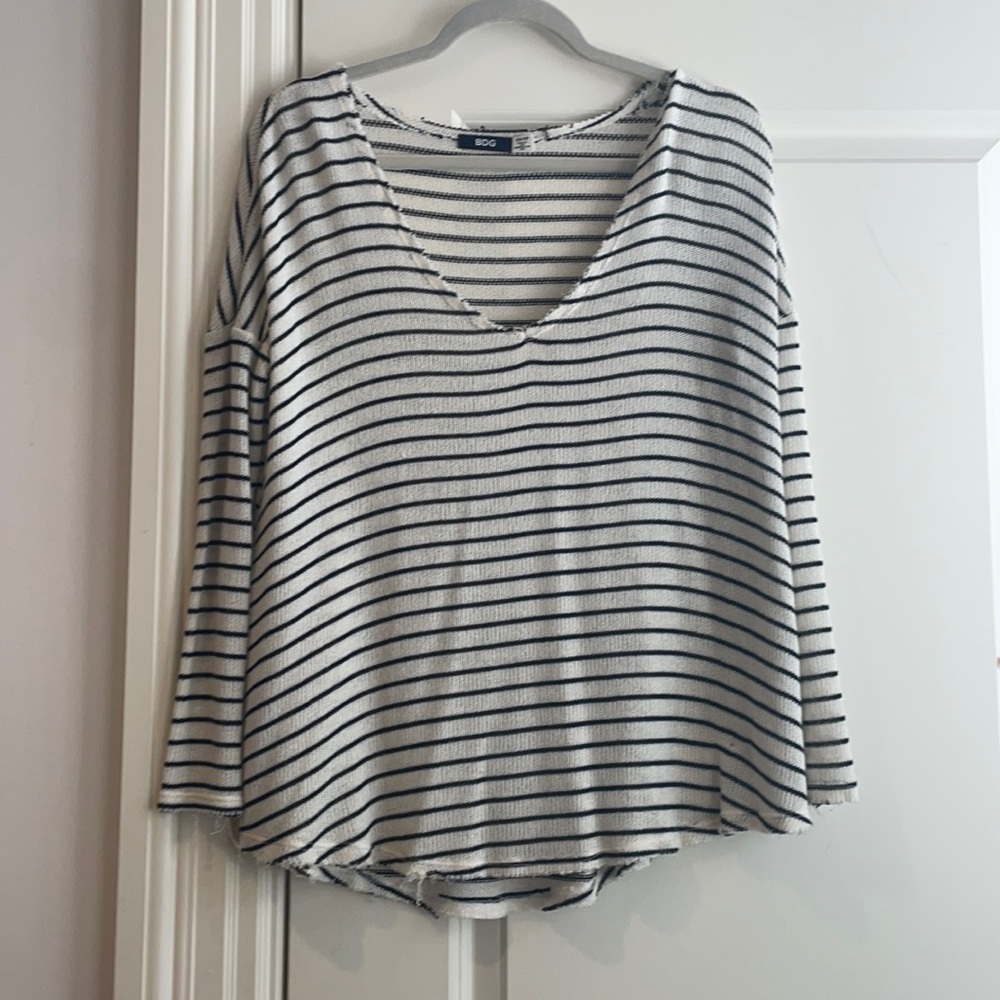 Urbanoutfitters striped knit long sleeve top